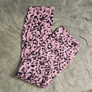Fabletics Pink Animal Print Leggings